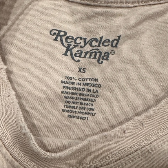 NEW Recycled Karma "Rock Stars Never Die" Roll Up Tee - Picture 3 of 10